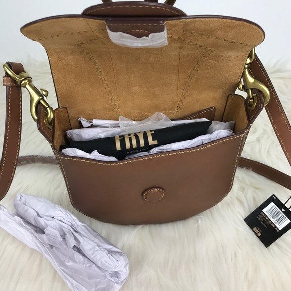 Frye Ilana Color Block Small Saddle Leather Bag - Picture 6 of 8